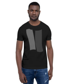 Infinity Unisex T-Shirt Double Gray Effect on Black